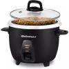 Elite Gourmet ERC2010B Electric Rice Cooker with Stainless Steel Inner Pot Makes Soups, Stews, Porridge’s, Grains and Cereals, 10 cups cooked (5 Cups uncooked), Black(10 Cups Cooked)