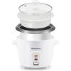 Elite Gourmet ERC2010B Electric Rice Cooker with Stainless Steel Inner Pot Makes Soups, Stews, Porridge’s, Grains and Cereals, 10 cups cooked (5 Cups uncooked), Black(White)