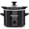 Elite Gourmet MST-1234B## 6 Quart Diamond Pattern Slow Cooker, Removable, Dishwasher-Safe Stoneware Pot with Tempered Glass Lid, Cool-Touch Handles, 6 Quart, Black(2 Quarts)