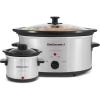 Elite Gourmet MST-1234B## 6 Quart Diamond Pattern Slow Cooker, Removable, Dishwasher-Safe Stoneware Pot with Tempered Glass Lid, Cool-Touch Handles, 6 Quart, Black(5 Quarts)