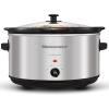 Elite Gourmet MST-900D 8.5Qt Digital Programmable XL Jumbo Slow Cooker, Adjustable Temp, Entrees, Sauces, Stews & Dips, Dishwasher Safe Glass Lid & Crock, Stainless Steel(Stainless Steel)