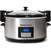 Maxi-Matic Elite Platinum MST-900VXD 8.5-Quart Stainless Steel Programmable Slow Cooker w/Locking Lid, Black