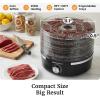 Elite Gourmet EFD319 Food Dehydrator, 5 BPA-Free 11.4″ Trays Adjustable Temperature Controls, Jerky, Herbs, Fruit, Veggies, Dried Snacks, Black(Black)