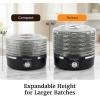 Elite Gourmet EFD319 Food Dehydrator, 5 BPA-Free 11.4″ Trays Adjustable Temperature Controls, Jerky, Herbs, Fruit, Veggies, Dried Snacks, Black(Black)