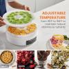 Elite Gourmet EFD319 Food Dehydrator, 5 BPA-Free 11.4″ Trays Adjustable Temperature Controls, Jerky, Herbs, Fruit, Veggies, Dried Snacks, Black(White)