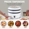 Elite Gourmet EFD319 Food Dehydrator, 5 BPA-Free 11.4″ Trays Adjustable Temperature Controls, Jerky, Herbs, Fruit, Veggies, Dried Snacks, Black(White and Gray)