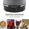 Elite Gourmet EFD319BNG Food Dehydrator, 5 BPA-Free 11.4″ Trays Adjustable Temperature Controls, Jerky, Herbs, Fruit, Veggies, Dried Snacks, Black and Grey, 5 Trays(Black and Gray)