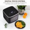 Elite Gourmet EFD319BNG Food Dehydrator, 5 BPA-Free 11.4″ Trays Adjustable Temperature Controls, Jerky, Herbs, Fruit, Veggies, Dried Snacks, Black and Grey, 5 Trays(Black)