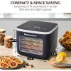 Elite Gourmet EFD319BNG Food Dehydrator, 5 BPA-Free 11.4″ Trays Adjustable Temperature Controls, Jerky, Herbs, Fruit, Veggies, Dried Snacks, Black and Grey, 5 Trays(Black)