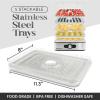Elite Gourmet EFD3321 Food Dehydrator, Stainless Steel Trays Adjustable Temperature Controls, Jerky, Herbs, Fruit, Veggies, Dried Snacks, Stainless Steel(5 Stainless Steel Trays)