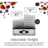 Elite Gourmet EFD3321 Food Dehydrator, Stainless Steel Trays Adjustable Temperature Controls, Jerky, Herbs, Fruit, Veggies, Dried Snacks, Stainless Steel(5 Stainless Steel Trays)