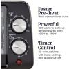 Elite Gourmet ETO449 9L / 4-Slice Countertop Toaster Oven, Compact Design, 30-Min Timer, Adjustable Temp up to 450°F, 800W Quartz Heating, Drop-Down Crumb Tray, Bake, Broil, Toast, Black(4 Slice)