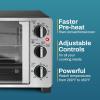 Elite Gourmet ETO4510B# French Door 47.5Qt, 18-Slice Convection Oven 4-Control Knobs, Bake Broil Toast Rotisserie Keep Warm, Includes 2 x 12″ Pizza Racks, Stainless Steel(Stainless Steel and Black)