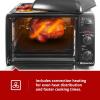 Elite Gourmet ETO4510B# French Door 47.5Qt, 18-Slice Convection Oven 4-Control Knobs, Bake Broil Toast Rotisserie Keep Warm, Includes 2 x 12″ Pizza Racks, Stainless Steel(Black)