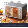 Elite Gourmet ETO4510B French Door 47.5Qt, 18-Slice Convection Oven 4-Control Knobs, Bake Broil Toast Rotisserie Keep Warm, Includes 2 x 14″ Pizza Racks, Stainless Steel(12-Slice  45L)