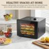Elite Gourmet Food Dehydrator, Stainless Steel Trays Food Dehydrator, Adjustable Temperature Controls, Jerky Herbs Fruit Veggies Snacks(4 Plastic Trays)