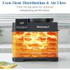 Elite Gourmet Food Dehydrator, Stainless Steel Trays Food Dehydrator, Adjustable Temperature Controls, Jerky Herbs Fruit Veggies Snacks(5 Plastic Trays)