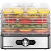 Elite Gourmet EFD3321 Food Dehydrator, Stainless Steel Trays Adjustable Temperature Controls, Jerky, Herbs, Fruit, Veggies, Dried Snacks, Stainless Steel(5 Stainless Steel Trays)