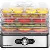Elite Gourmet EFD3321X Food Dehydrator, Stainless Steel Trays Adjustable Temperature Controls, Jerky, Herbs, Fruit, Veggies, Dried Snacks, Stainless Steel