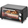 Elite Gourmet ETO449 9L / 4-Slice Countertop Toaster Oven, Compact Design, 30-Min Timer, Adjustable Temp up to 450°F, 800W Quartz Heating, Drop-Down Crumb Tray, Bake, Broil, Toast, Black(4 Slice)