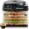 Elite Gourmet Food Dehydrator, Stainless Steel Trays Food Dehydrator, Adjustable Temperature Controls, Jerky Herbs Fruit Veggies Snacks(5 Plastic Trays)