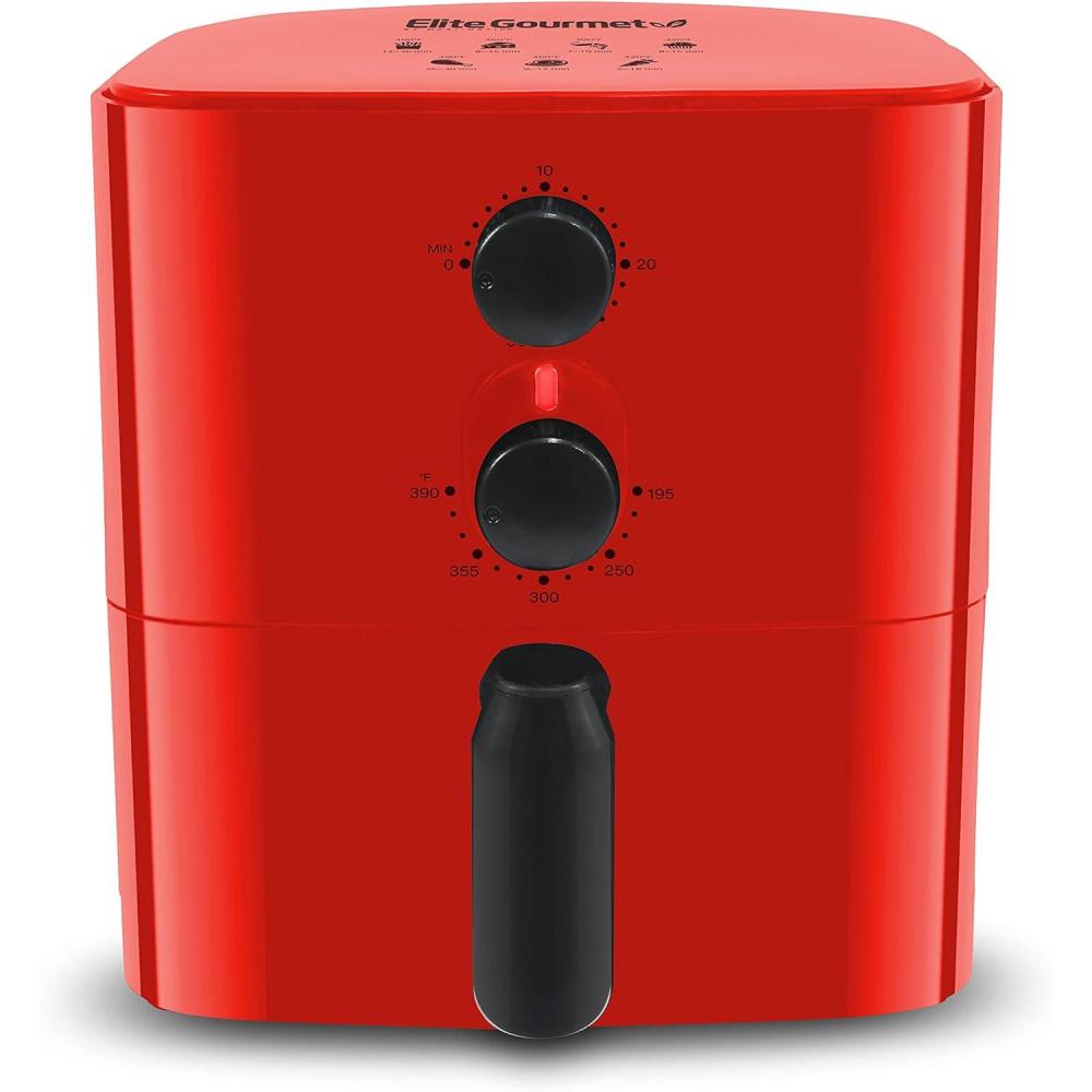 imageElite Gourmet EAF3218BL Personal 11Qt Compact Space Saving Electric Hot Air Fryer OilLess Healthy Cooker Timer amp Temperature Controls PFOA Free MintRed