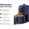 Elite Gourmet EAF0852SS 8.5Qt. Capacity Air Fryer Oven, Air Fry, Broil, Toast, Bake & Broil with Convection, Time and Temperature Controls, 800-Watts, Includes 25 Delicious Recipes, Stainless Steel(Blue Gray)