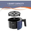 Elite Gourmet EAF0852SS 8.5Qt. Capacity Air Fryer Oven, Air Fry, Broil, Toast, Bake & Broil with Convection, Time and Temperature Controls, 800-Watts, Includes 25 Delicious Recipes, Stainless Steel(Blue Gray)
