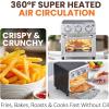 Elite Gourmet EAF0852SS 8.5Qt. Capacity Air Fryer Oven, Air Fry, Broil, Toast, Bake & Broil with Convection, Time and Temperature Controls, 800-Watts, Includes 25 Delicious Recipes, Stainless Steel(Stainless Steel)