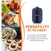 Elite Gourmet EAF0852SS 8.5Qt. Capacity Air Fryer Oven, Air Fry, Broil, Toast, Bake & Broil with Convection, Time and Temperature Controls, 800-Watts, Includes 25 Delicious Recipes, Stainless Steel(Blue Gray)