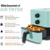 Elite Gourmet EAF-3218BL Personal 1.1Qt Compact Space Saving Electric Hot Air Fryer Oil-Less Healthy Cooker, Timer & Temperature Controls, PFOA Free, Mint(Mint)