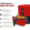 Elite Gourmet EAF-3218BL Personal 1.1Qt Compact Space Saving Electric Hot Air Fryer Oil-Less Healthy Cooker, Timer & Temperature Controls, PFOA Free, Mint(Red)