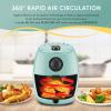 Elite Gourmet EAF-4617X Electric Digital Hot Air Fryer, 1350Watts, Oil-Less Healthy Cooker, Timer & Temperature Controls, 4 Quart, Black(2.1 Quart)