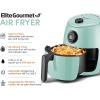 Elite Gourmet EAF-4617X Electric Digital Hot Air Fryer, 1350Watts, Oil-Less Healthy Cooker, Timer & Temperature Controls, 4 Quart, Black(2.1 Quart)