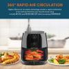 Elite Gourmet EAF-4617X Electric Digital Hot Air Fryer, 1350Watts, Oil-Less Healthy Cooker, Timer & Temperature Controls, 4 Quart, Black(4 Quart)