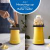 Elite Gourmet Fast Hot Air Popcorn Popper, 1300W Electric Popcorn Maker with Measuring Cup & Butter Melting Tray, Oil-Free, Great for Home Party Kids, Safety ETL Approved, 4-Quart, Yellow(4 Quart)