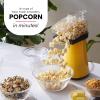 Elite Gourmet Fast Hot Air Popcorn Popper, 1300W Electric Popcorn Maker with Measuring Cup & Butter Melting Tray, Oil-Free, Great for Home Party Kids, Safety ETL Approved, 4-Quart, Yellow(4 Quart)