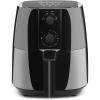 Elite Gourmet EAF-4617X Electric Digital Hot Air Fryer, 1350Watts, Oil-Less Healthy Cooker, Timer & Temperature Controls, 4 Quart, Black(4 Quart)