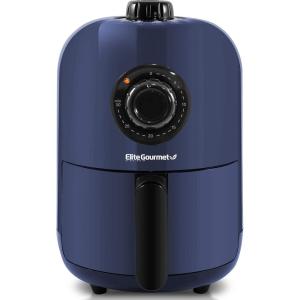 Elite Gourmet EAF0852SS 8.5Qt. Capacity Air Fryer Oven, Air Fry, Broil, Toast, Bake & Broil with Convection, Time and Temperature Controls, 800-Watts, Includes 25 Delicious Recipes, Stainless Steel(Blue Gray)