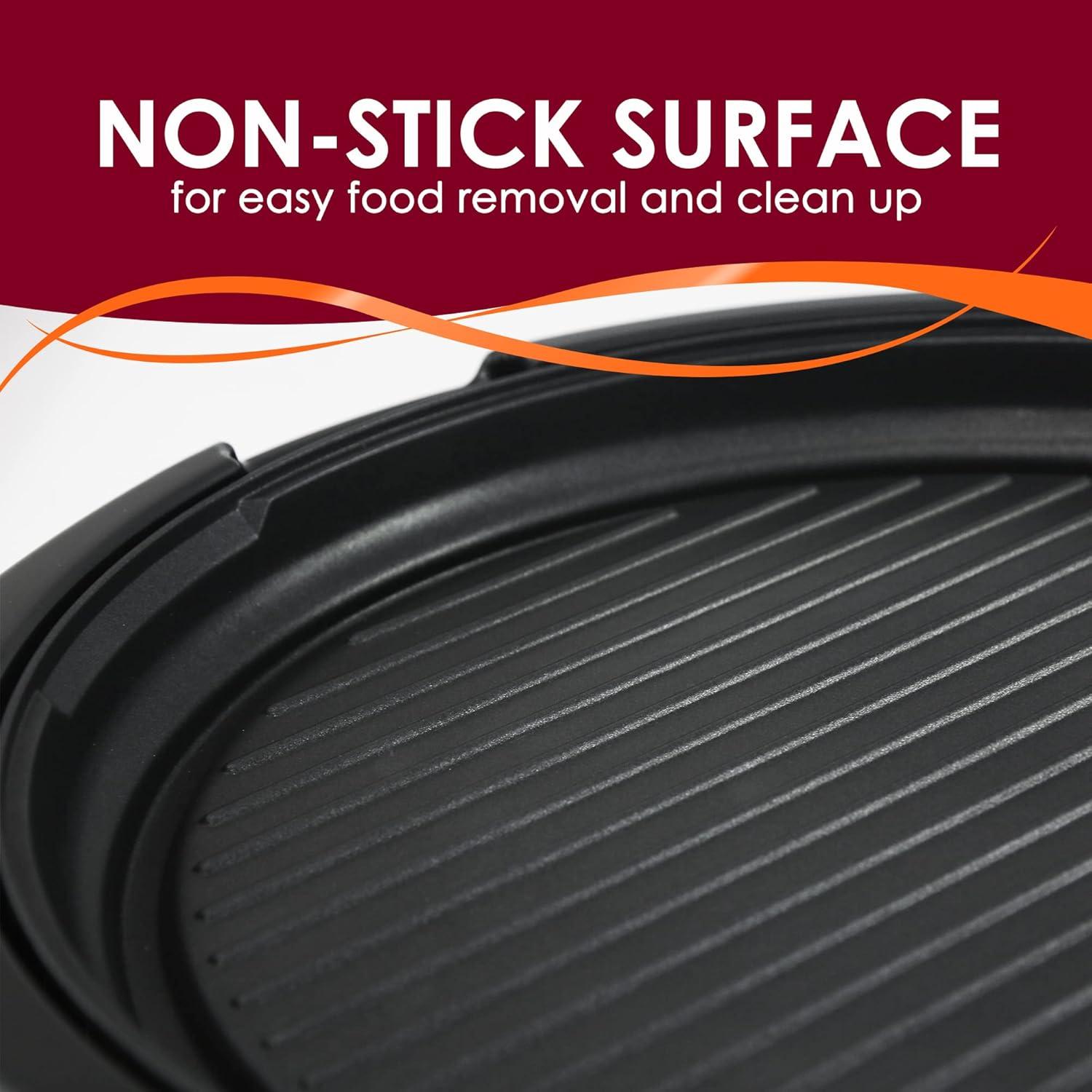 imageElite Gourmet EMG6505G Smokeless Indoor Electric BBQ Grill with Glass Lid Dishwasher Safe Nonstick Adjustable Temperature Fast Heat Up LowFat Meals Easy to Clean Design Stainless SteelGranite