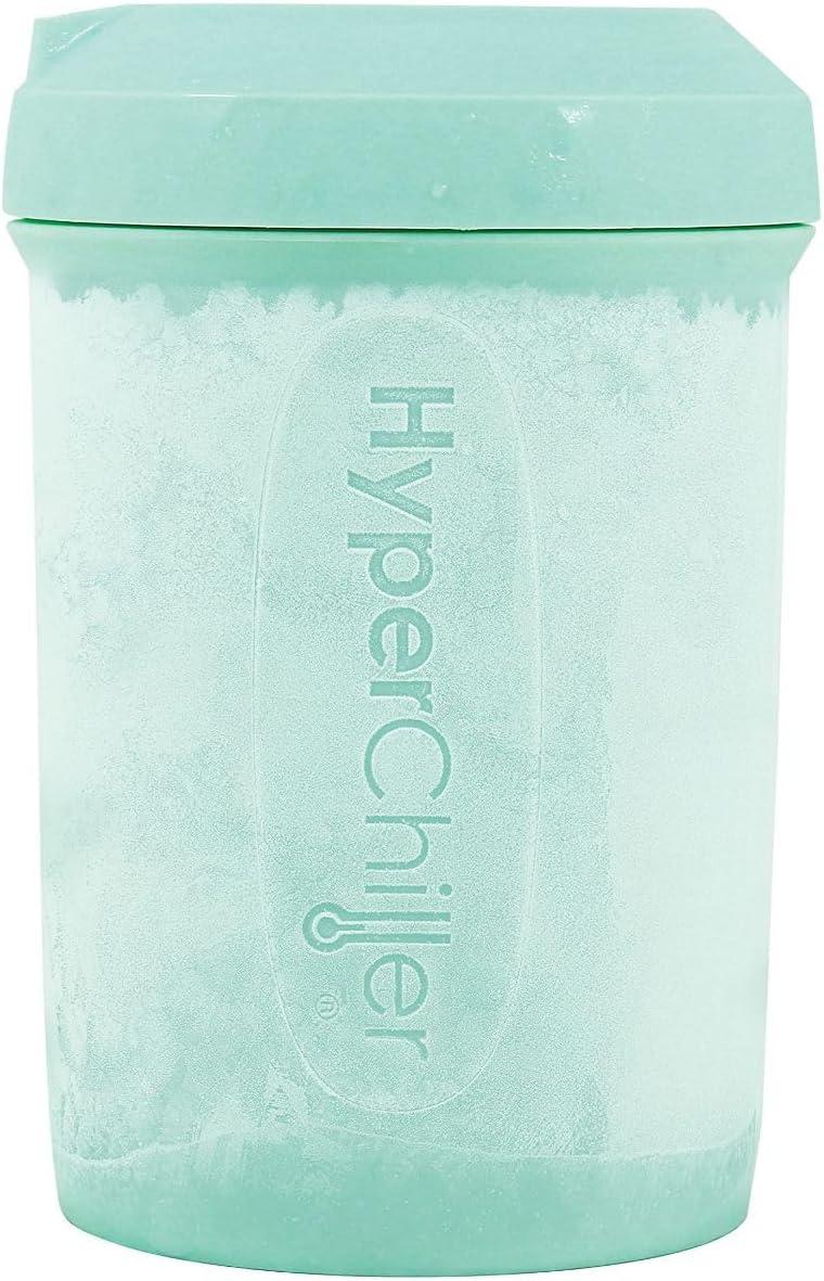 imageHyperChiller HC2CB Patented Iced CoffeeBeverage Cooler NEW IMPROVEDSTRONGER AND MORE DURABLE Ready in One Minute Reusable for Iced Tea Wine Spirits Alcohol Juice 125 Oz Charcoal BlackMint