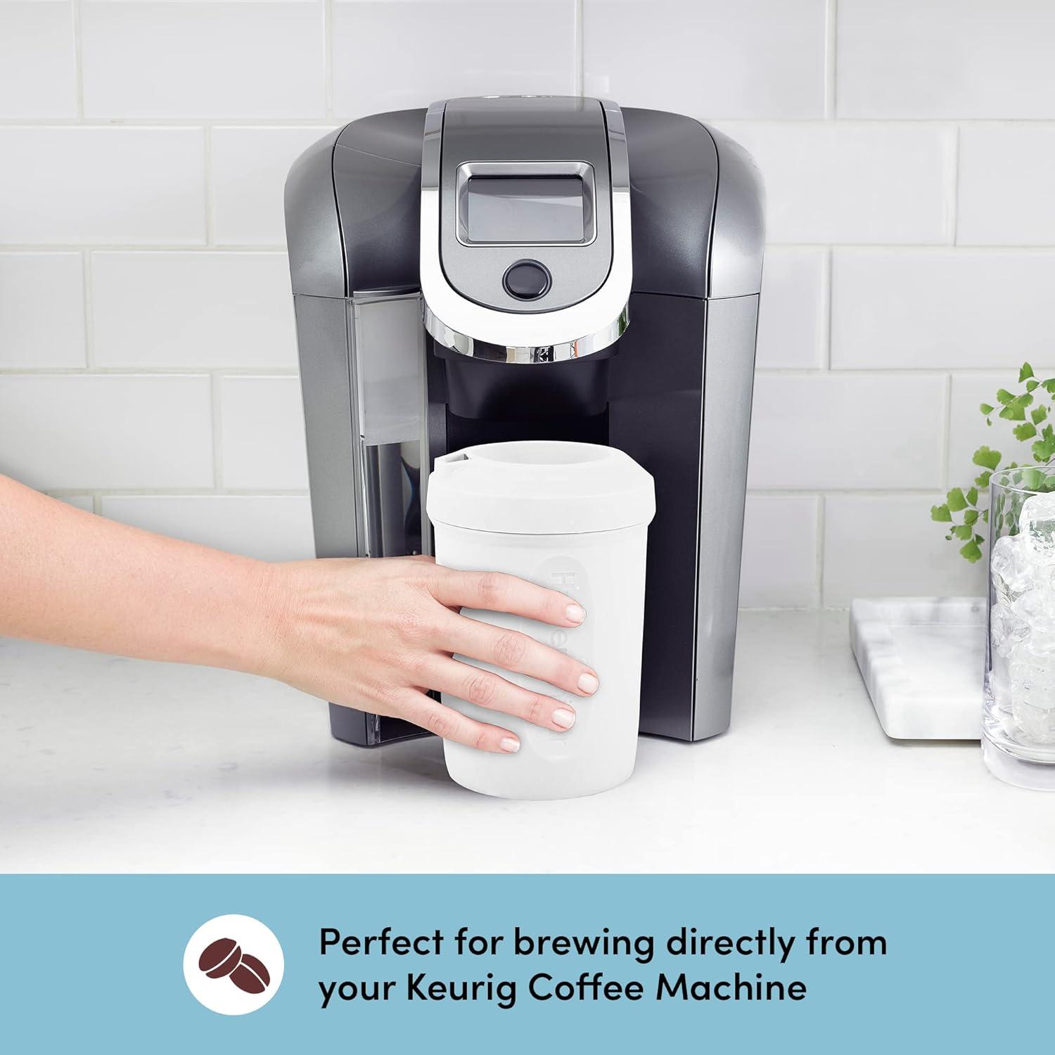 imageHyperChiller HC2CB Patented Iced CoffeeBeverage Cooler NEW IMPROVEDSTRONGER AND MORE DURABLE Ready in One Minute Reusable for Iced Tea Wine Spirits Alcohol Juice 125 Oz Charcoal BlackWhite