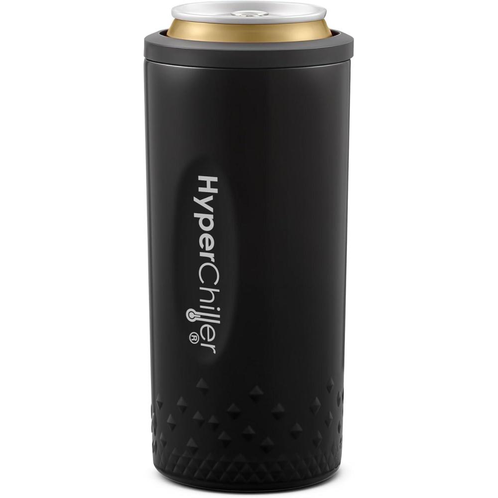 imageHyperChiller HC2CB Patented Iced CoffeeBeverage Cooler NEW IMPROVEDSTRONGER AND MORE DURABLE Ready in One Minute Reusable for Iced Tea Wine Spirits Alcohol Juice 125 Oz Charcoal BlackBlack