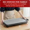 Elite Gourmet EGR-2722B Electric 10.5″ x 8.5″ Griddle, Cool-touch Handles Non-Stick Surface, Removable/Adjustable Thermostat, Skid Free-Rubber Feet, Black(10″ x 20″)