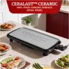 Elite Gourmet EGR-2722B Electric 10.5″ x 8.5″ Griddle, Cool-touch Handles Non-Stick Surface, Removable/Adjustable Thermostat, Skid Free-Rubber Feet, Black(10″ x 20″)