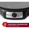 Elite Gourmet EGR-2722B Electric 10.5″ x 8.5″ Griddle, Cool-touch Handles Non-Stick Surface, Removable/Adjustable Thermostat, Skid Free-Rubber Feet, Black(12″)