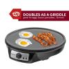 Elite Gourmet EGR-2722B Electric 10.5″ x 8.5″ Griddle, Cool-touch Handles Non-Stick Surface, Removable/Adjustable Thermostat, Skid Free-Rubber Feet, Black(12″)