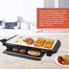 Elite Gourmet EGR-2722B Electric 10.5″ x 8.5″ Griddle, Cool-touch Handles Non-Stick Surface, Removable/Adjustable Thermostat, Skid Free-Rubber Feet, Black(18″ x 10.5″)