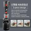 Elite Gourmet EJX017 Whole Fruit 3” Feeding Chute, Dynamic Masticating Slow Juicer, High Yield Cold Press Juice Extractor, Nutrient and Vitamin Dense, Easy to Clean, 27 oz Juice Cup, Black(Graphite)