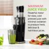 Elite Gourmet EJX017 Whole Fruit 3” Feeding Chute, Dynamic Masticating Slow Juicer, High Yield Cold Press Juice Extractor, Nutrient and Vitamin Dense, Easy to Clean, 27 oz Juice Cup, Black(Black)